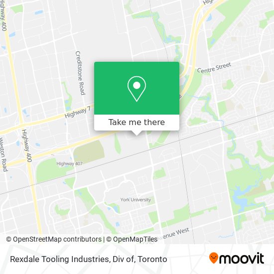Rexdale Tooling Industries, Div of map