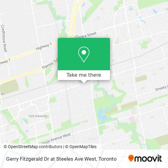 Gerry Fitzgerald Dr at Steeles Ave West map