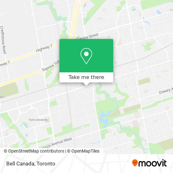 Bell Canada map