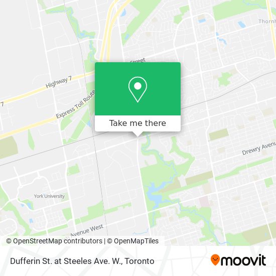 Dufferin St. at Steeles Ave. W. plan
