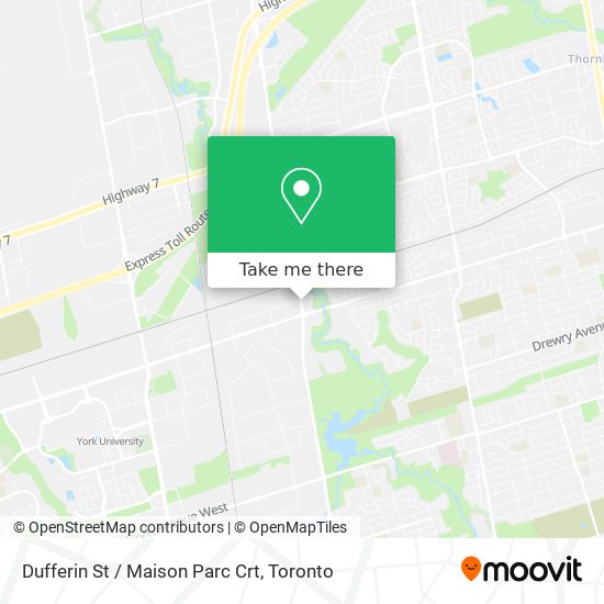 Dufferin St / Maison Parc Crt map