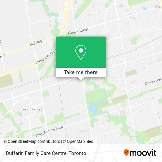 Dufferin Family Care Centre map