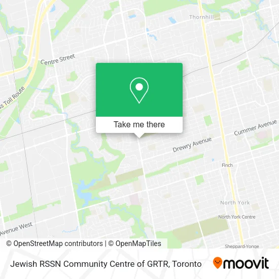 Jewish RSSN Community Centre of GRTR map