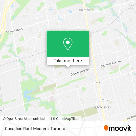 Canadian Roof Masters map