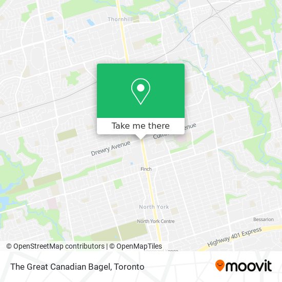 The Great Canadian Bagel map