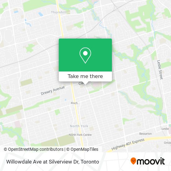 Willowdale Ave at Silverview Dr map