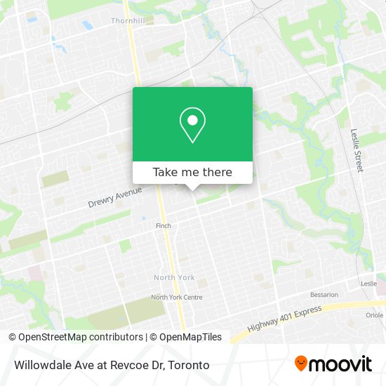 Willowdale Ave at Revcoe Dr map