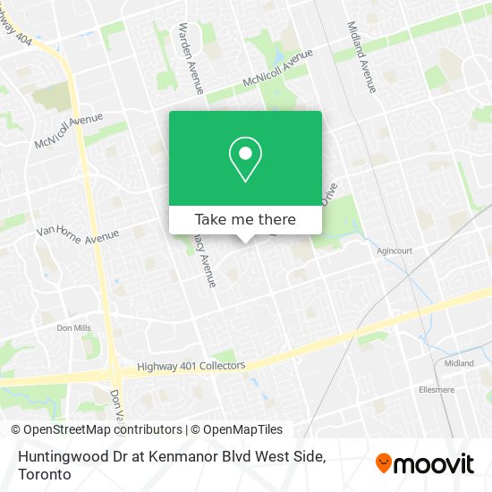 Huntingwood Dr at Kenmanor Blvd West Side map