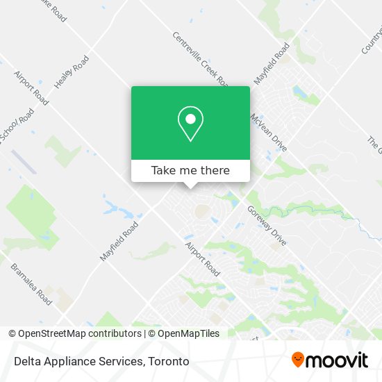 Delta Appliance Services map