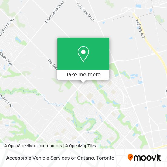 Accessible Vehicle Services of Ontario plan