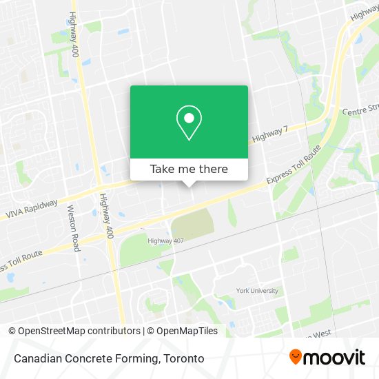 Canadian Concrete Forming map