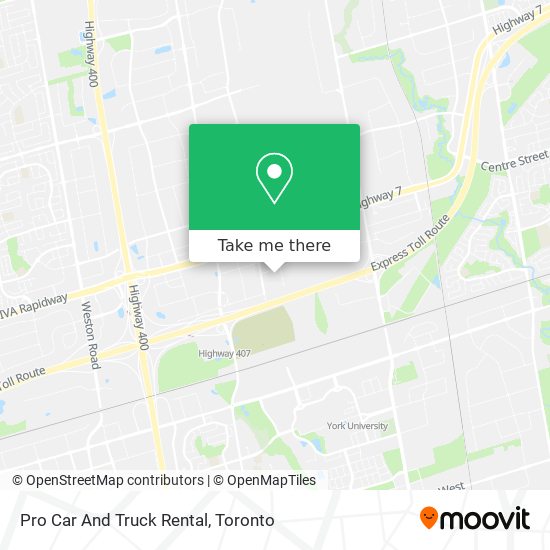 Pro Car And Truck Rental map