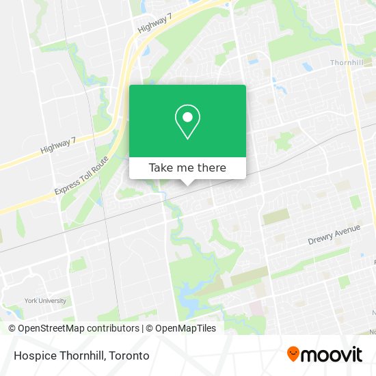 Hospice Thornhill map
