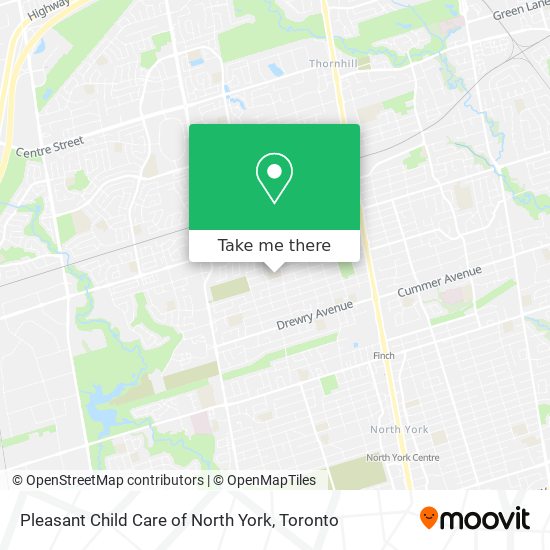 Pleasant Child Care of North York map