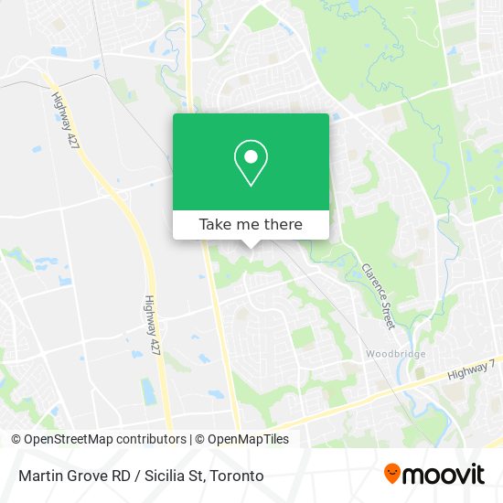 Martin Grove RD / Sicilia St map