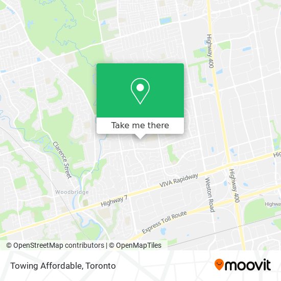 Towing Affordable map