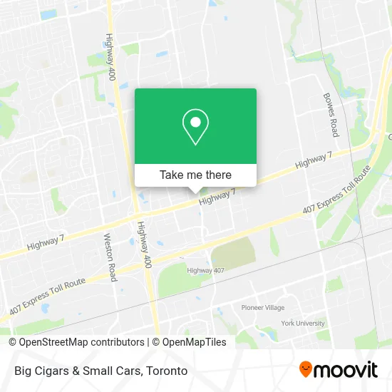 Big Cigars & Small Cars map