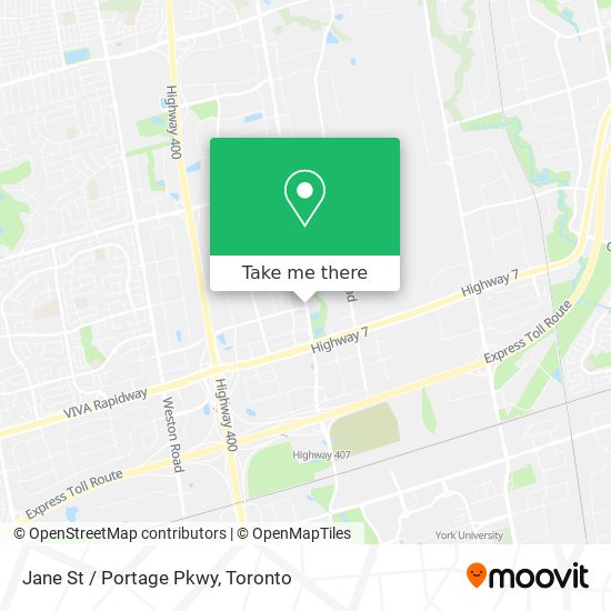 Jane St / Portage Pkwy map