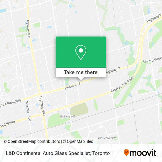 L&D Continental Auto Glass Specialist map