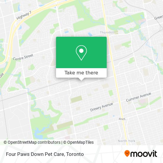Four Paws Down Pet Care map