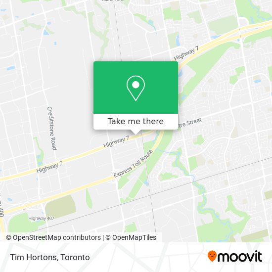 Tim Hortons map