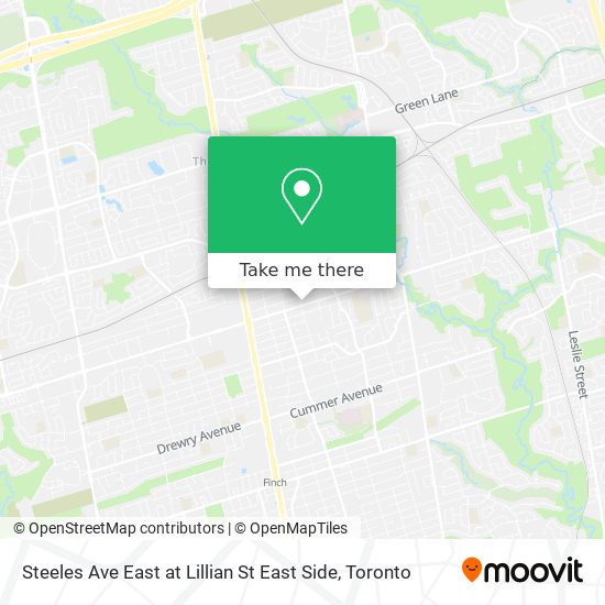 Steeles Ave East at Lillian St East Side map