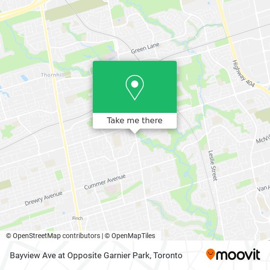 Bayview Ave at Opposite Garnier Park map