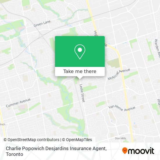 Charlie Popowich Desjardins Insurance Agent map