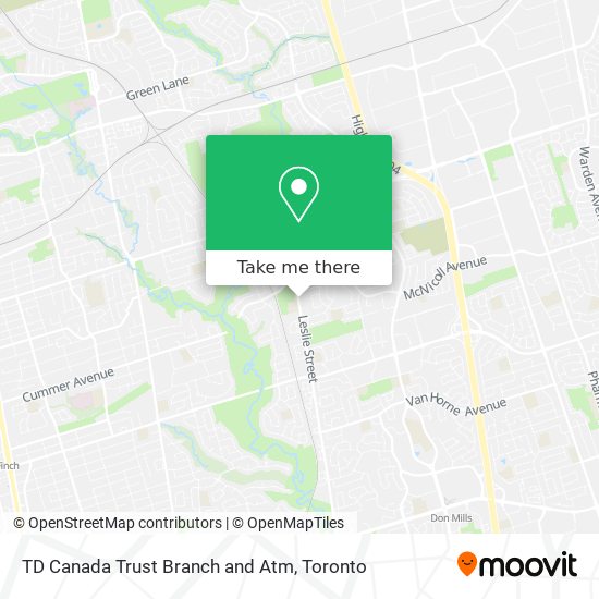 TD Canada Trust Branch and Atm plan