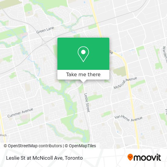 Leslie St at McNicoll Ave map