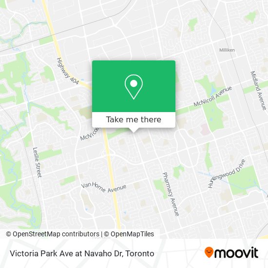 Victoria Park Ave at Navaho Dr map