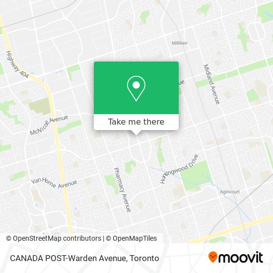 CANADA POST-Warden Avenue map