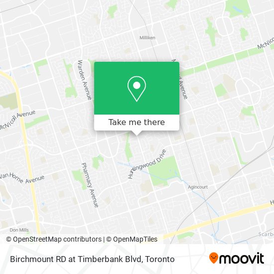 Birchmount RD at Timberbank Blvd plan