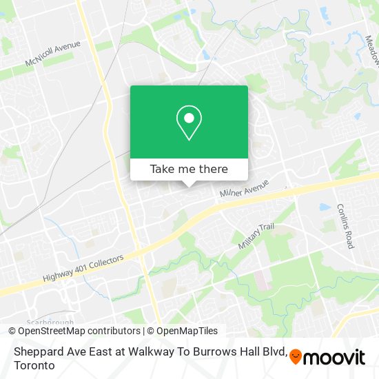 Sheppard Ave East at Walkway To Burrows Hall Blvd plan