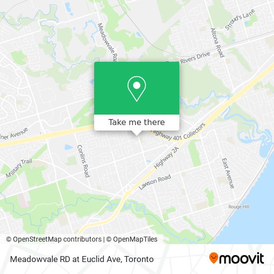 Meadowvale RD at Euclid Ave map