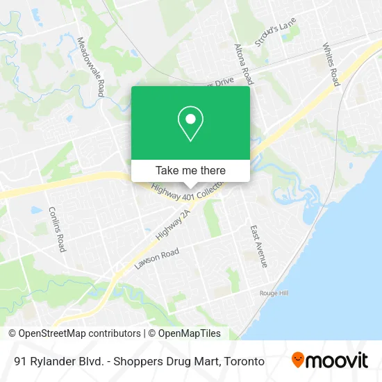 91 Rylander Blvd. - Shoppers Drug Mart map