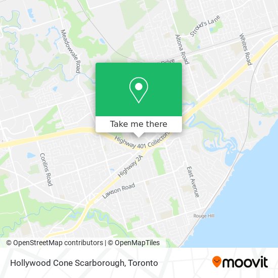 Hollywood Cone Scarborough map