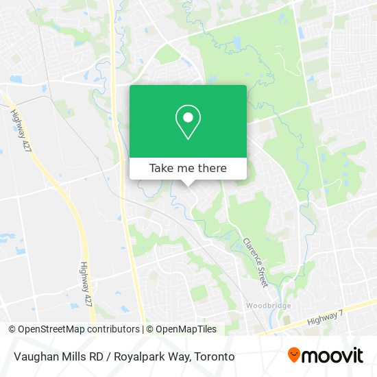 Vaughan Mills RD / Royalpark Way map