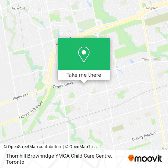 Thornhill Brownridge YMCA Child Care Centre map