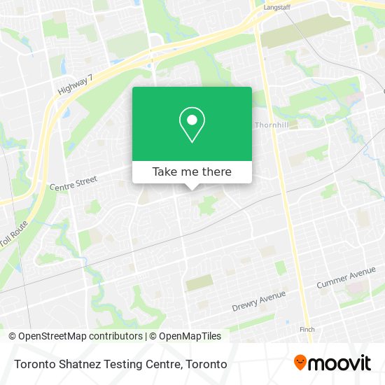 Toronto Shatnez Testing Centre map