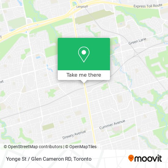 Yonge St / Glen Cameron RD map