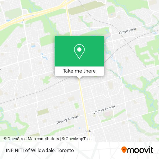 INFINITI of Willowdale map