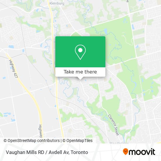 Vaughan Mills RD / Avdell Av map