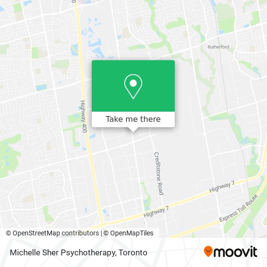 Michelle Sher Psychotherapy map