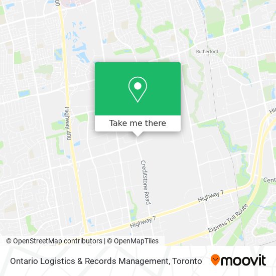 Ontario Logistics & Records Management map