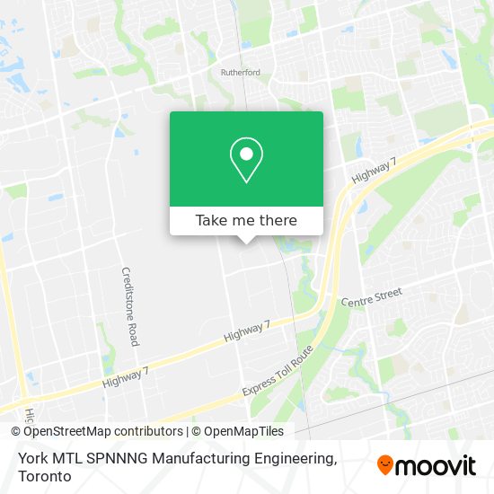 York MTL SPNNNG Manufacturing Engineering map