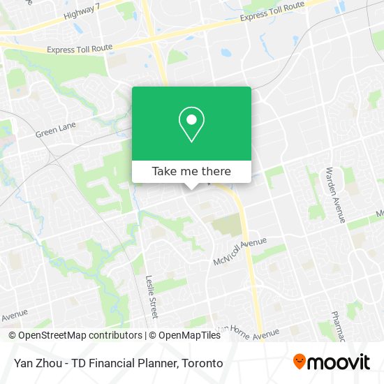 Yan Zhou - TD Financial Planner map