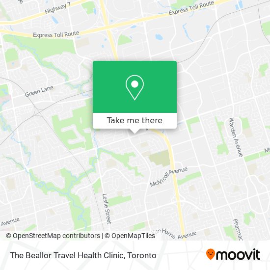 The Beallor Travel Health Clinic map