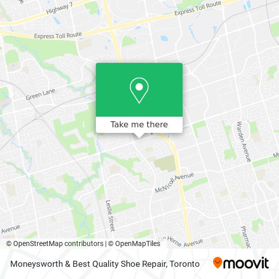 Moneysworth & Best Quality Shoe Repair map