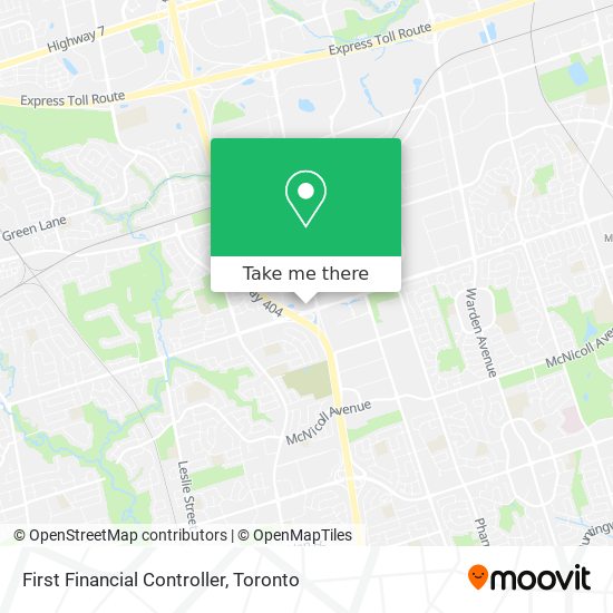 First Financial Controller map